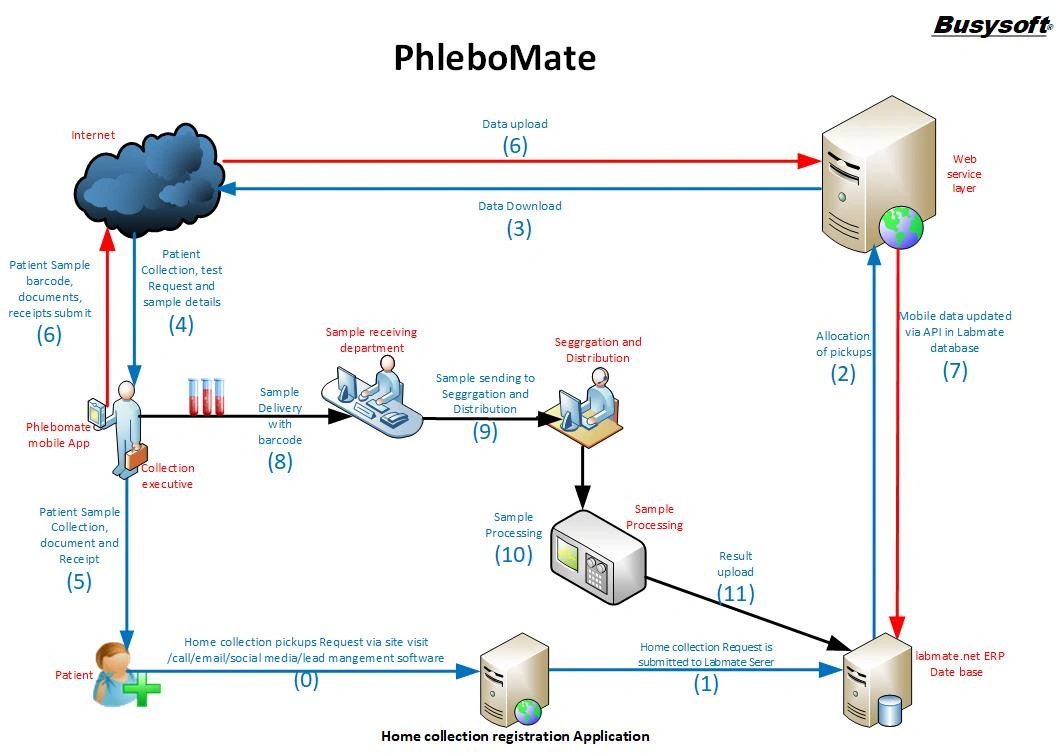 Phlebomate Flow Diagram